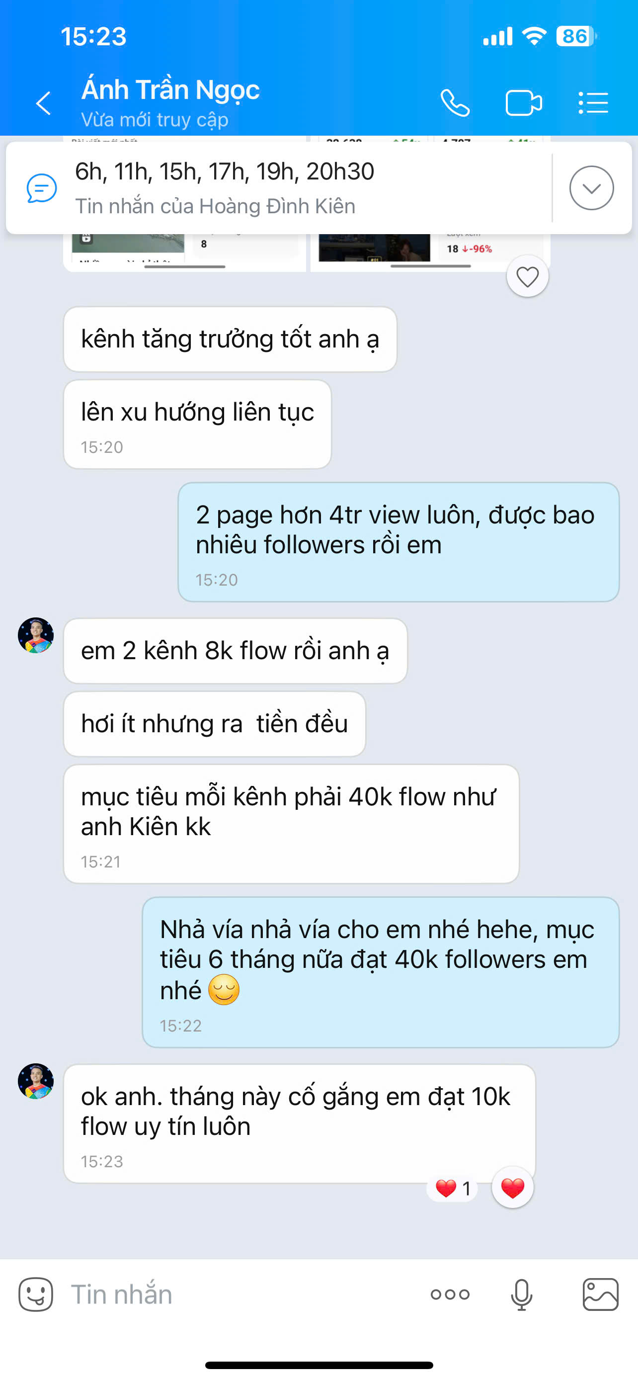 Kết quả Ánh Trần Ngọc - Analytics kênh 2