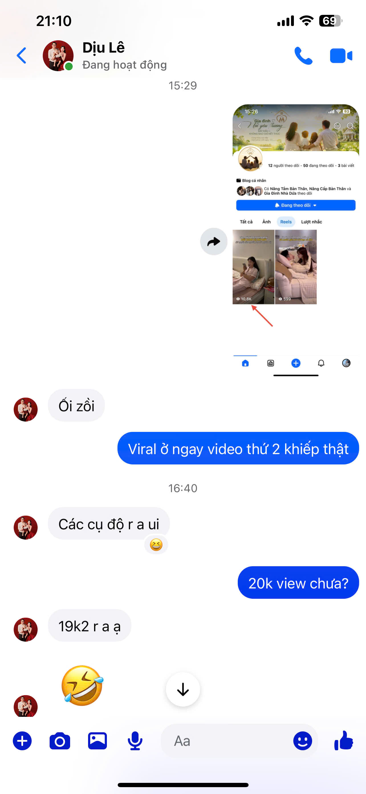 Fanpage Dịu Lê - stats đầu tiên