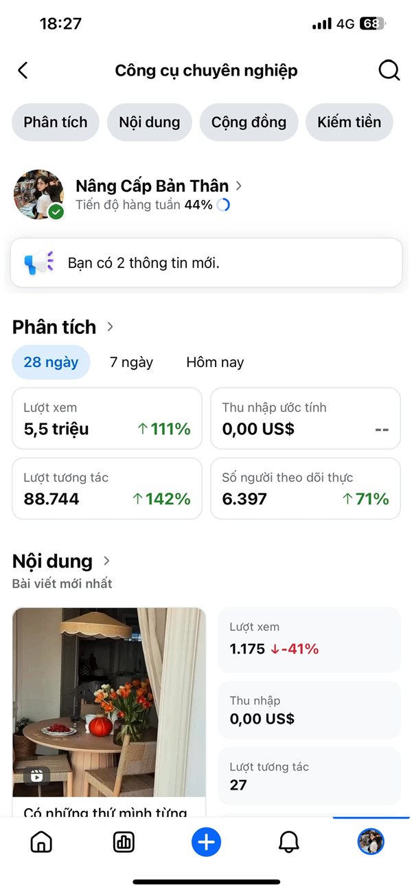 Số liệu Fanpage 3