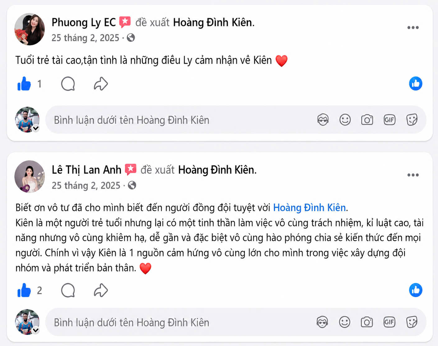 Feedback thành viên 10